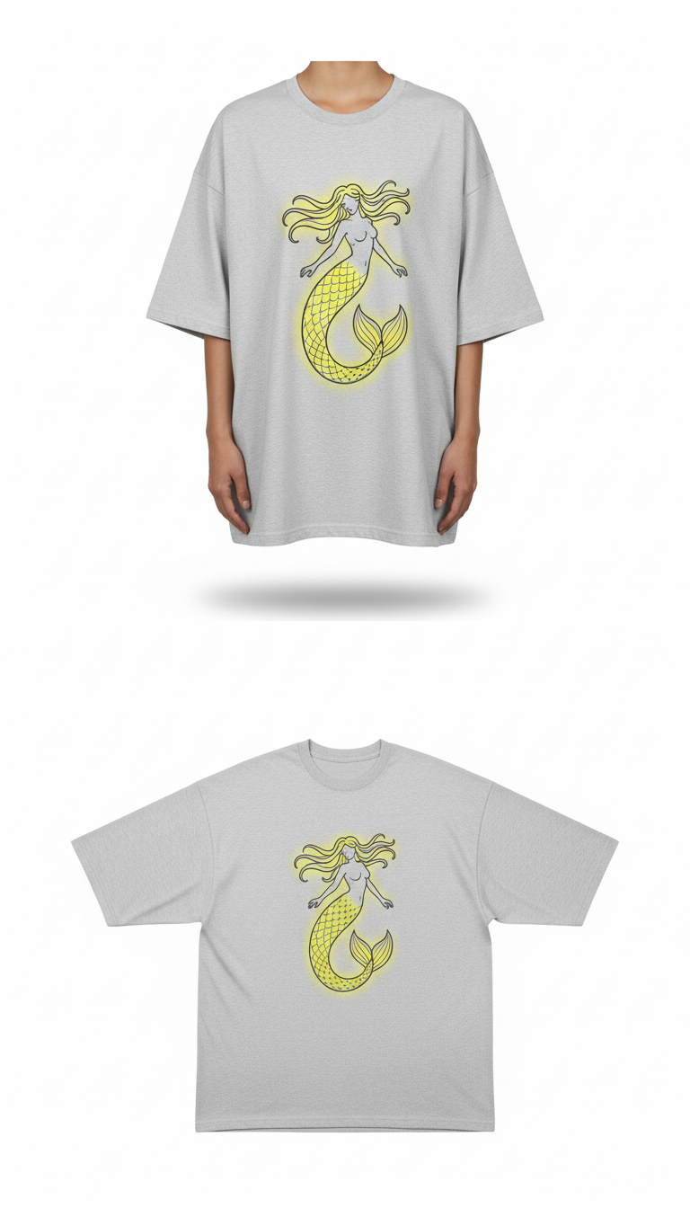 Oversized Tee Neon Graphic