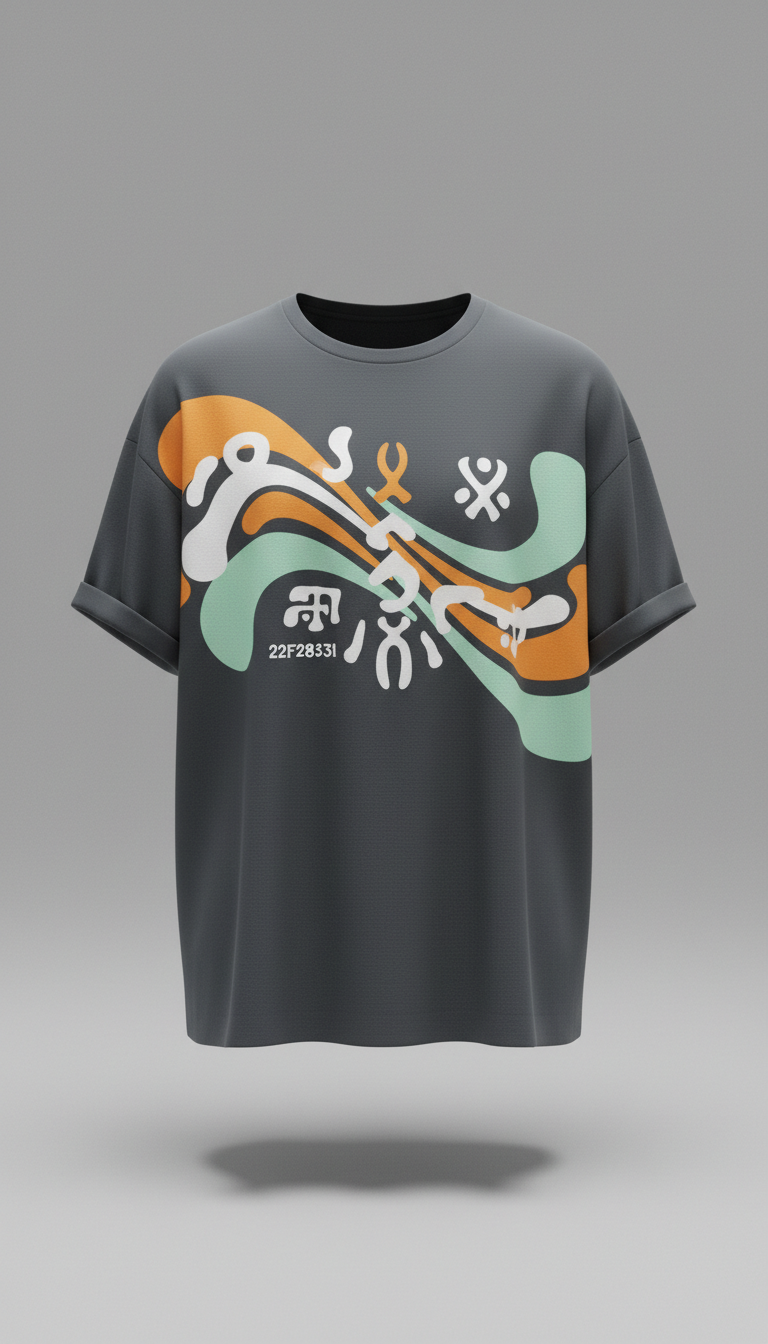 Urban Tee With Luminous Green Script