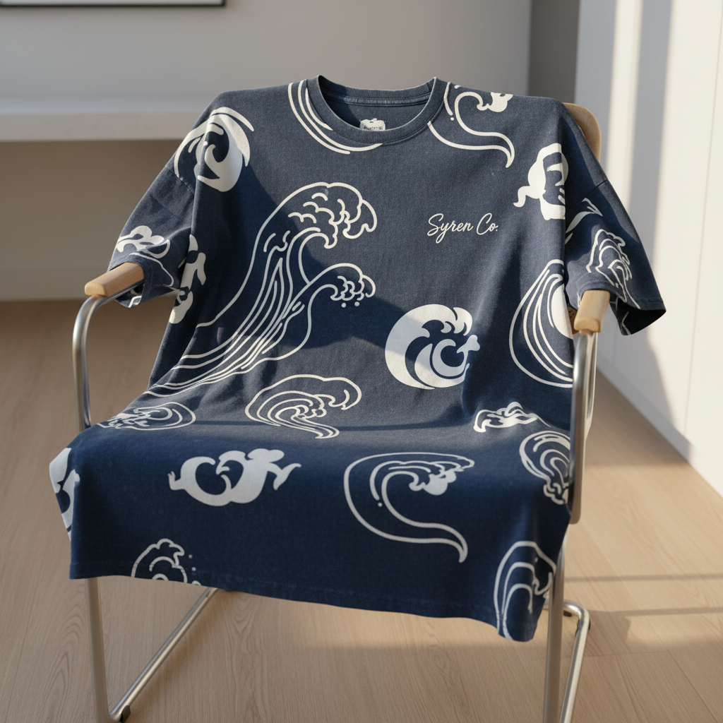 Lost at Sea Tee - Navy White
